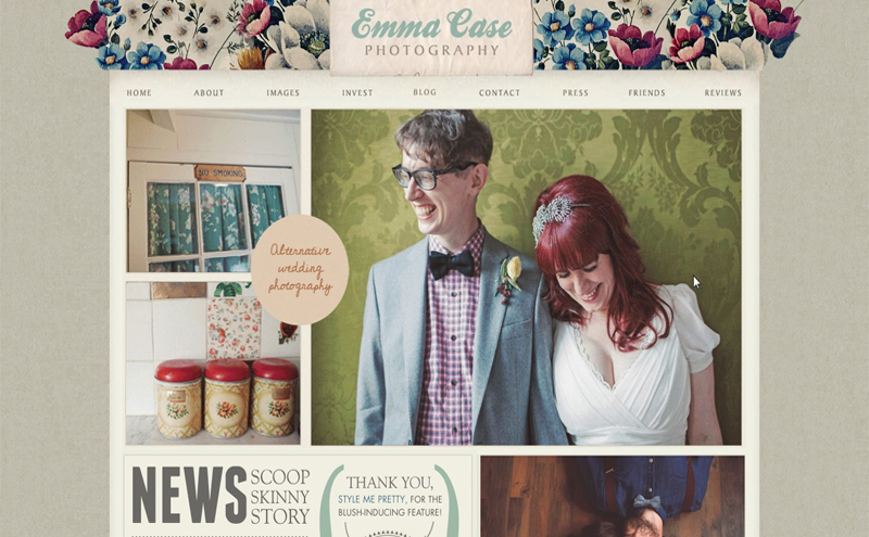 Best Photography Websites // Emma Case Photography