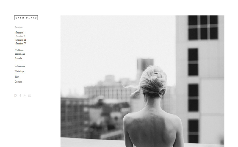 Best Photography Websites // Samm Blake Weddings