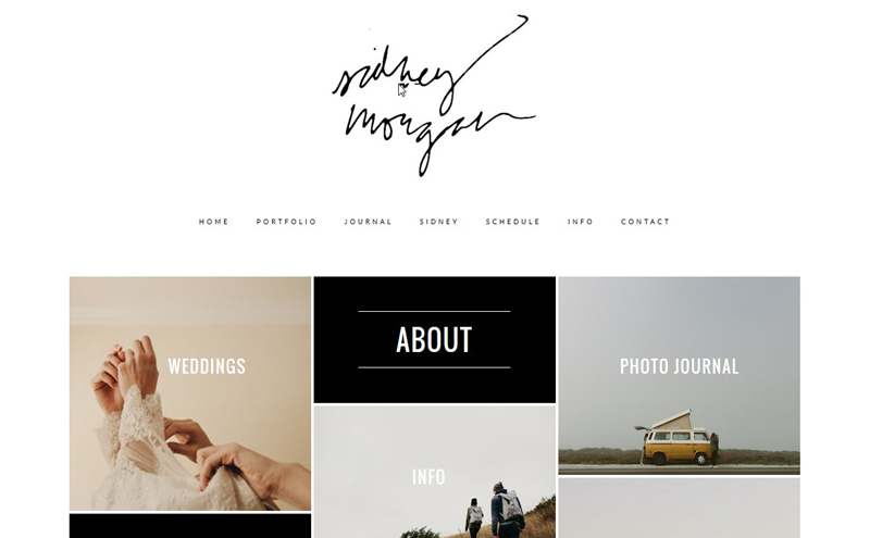 Best Photography Websites // Sidney Morgan