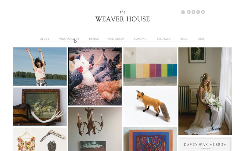 Best Photography Websites // The Weaver House